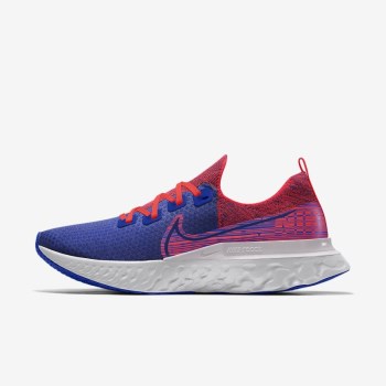 Nike React Infinity Run Flyknit By You - Férfi Túracipő - Kék/Piros